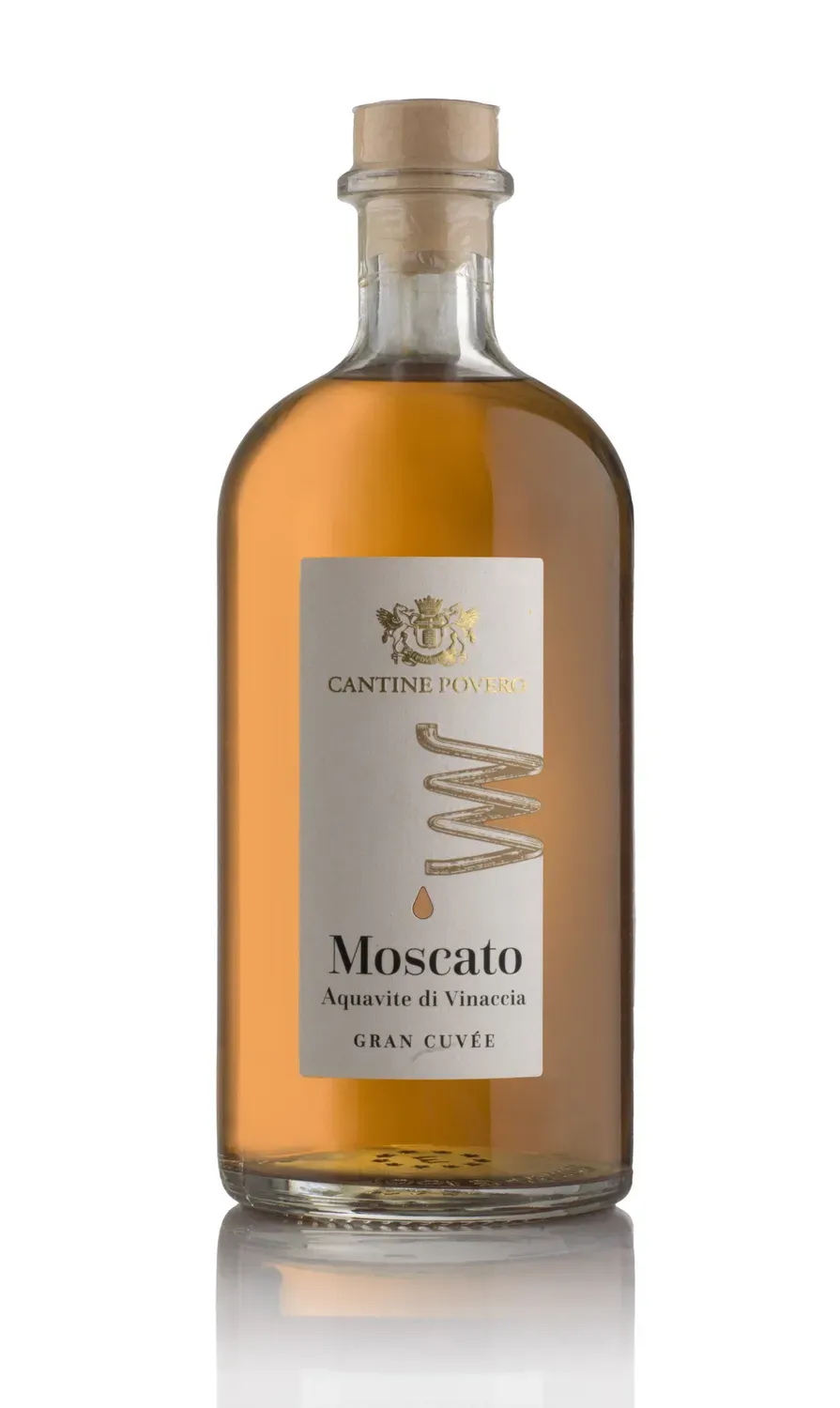 Cantine Povero Aquavite Moscato grappa 42% baricata