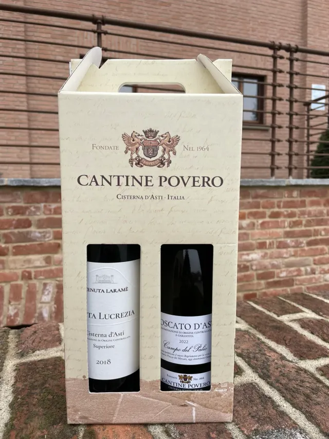 Cantine Povero Il Natale Perfetto set vin 2 sticle sec dulce