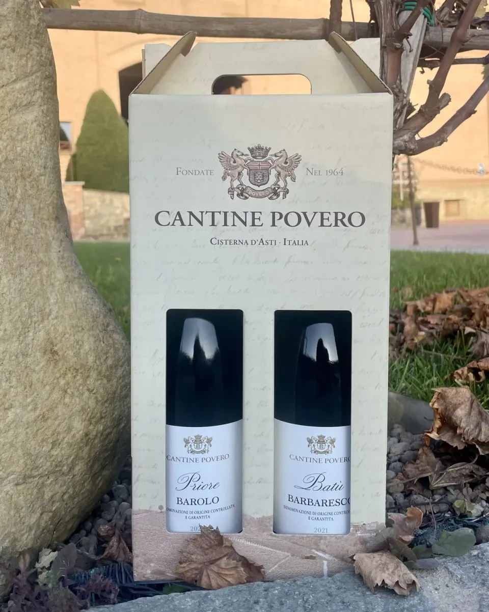 Cantine Povero Le Langhe set vin 2 sticle barolo