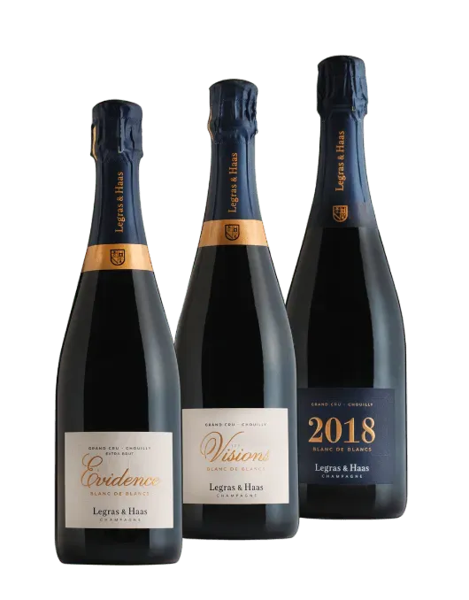 Legras and Haas Coffret Blanc de Blancs sampanie 3 sticle