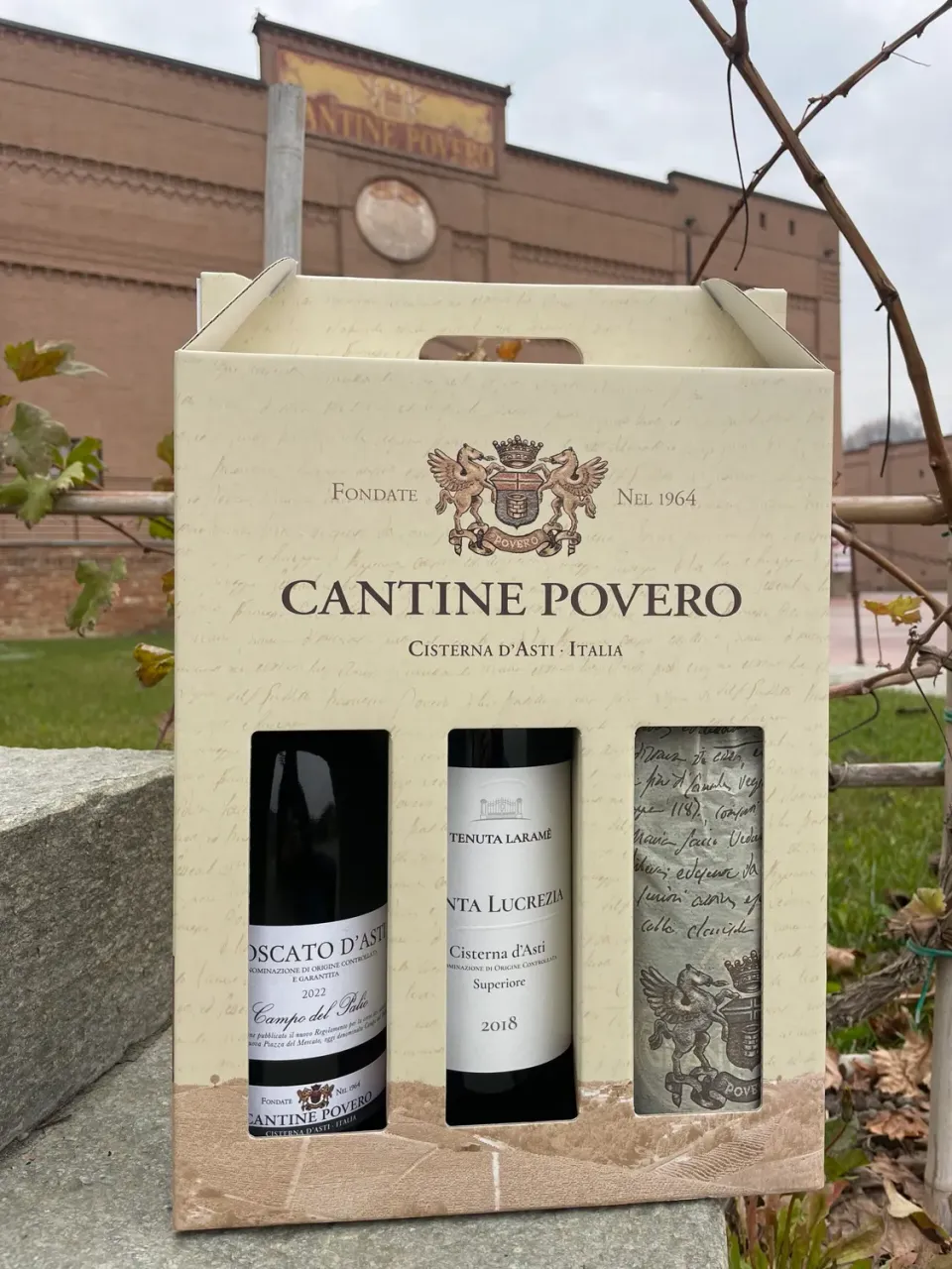 Cantine Povero Il Natale Perfetto set vin 3 sticle piemontez