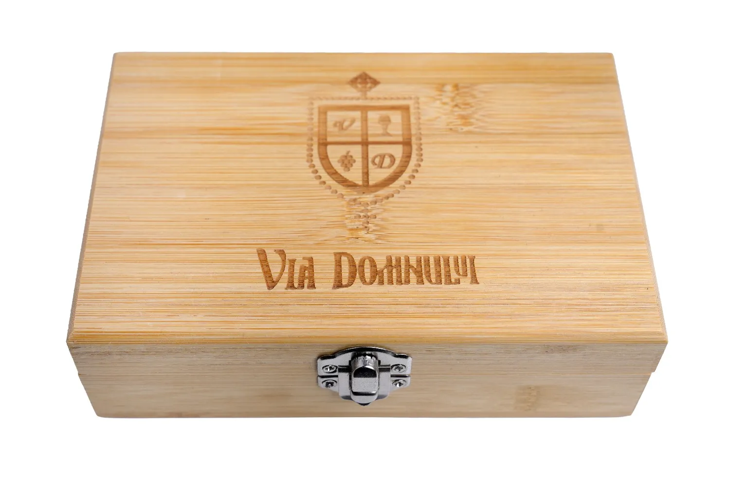 Via Domnului Set vin cutie bambus cu tirbușon și dop