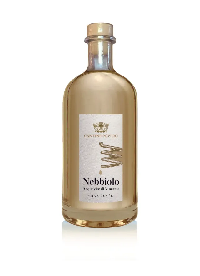 Cantine Povero grappa Nebbiolo 42% tescovina stejar