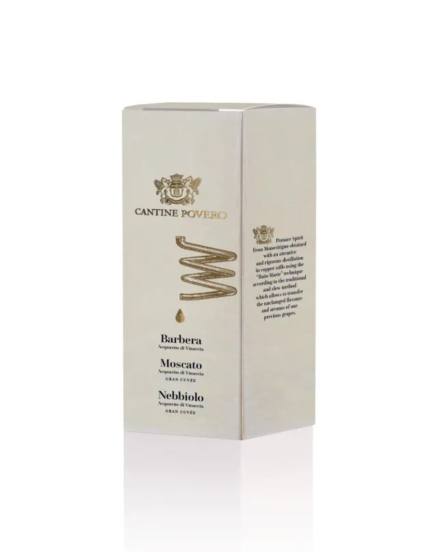 Cantine Povero Aquavite Barbera rachiu 42% cutie