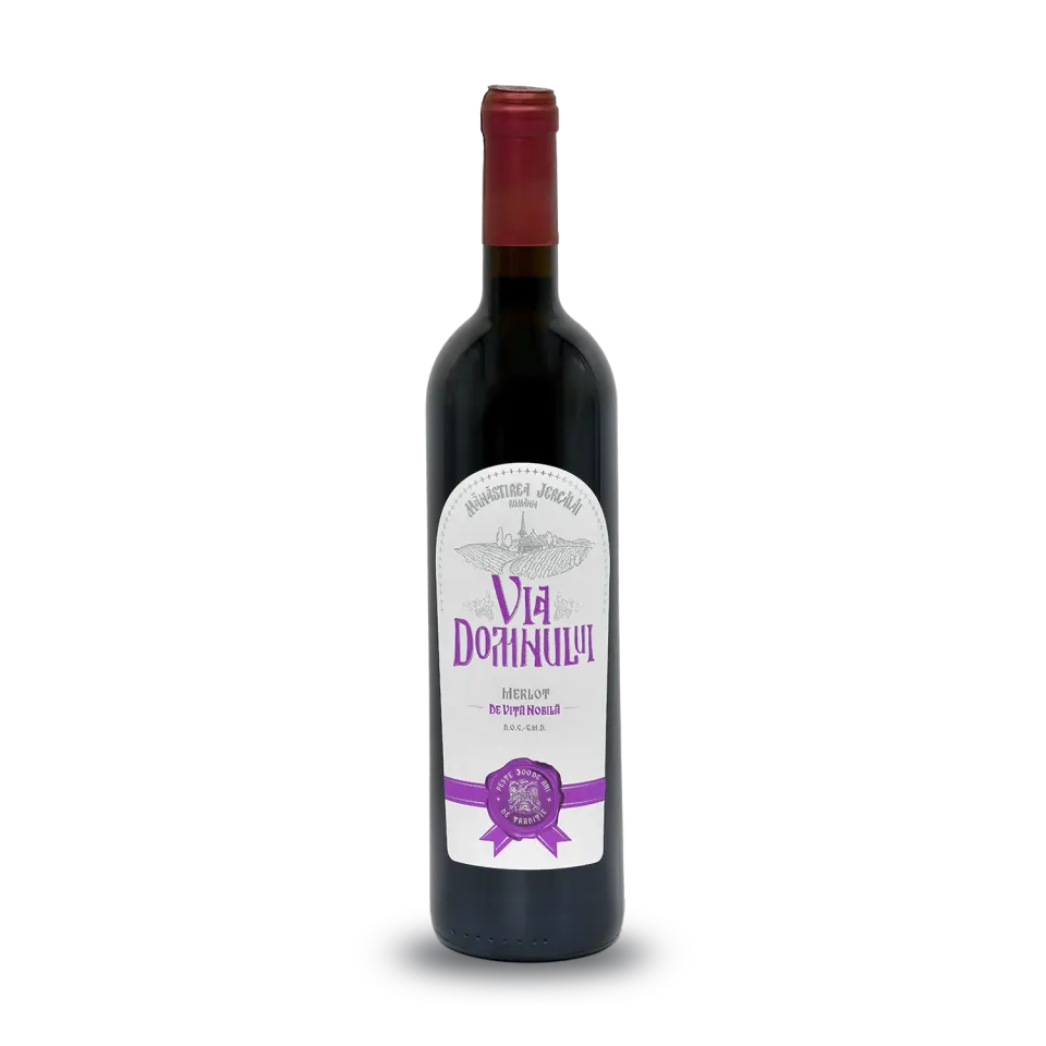 Via Domnului Merlot DOC vin roșu dulce premium