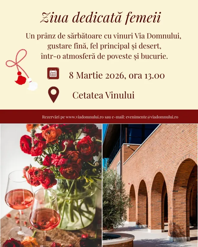 Via Domnului Ziua dedicată femeii set cadou vin dulce