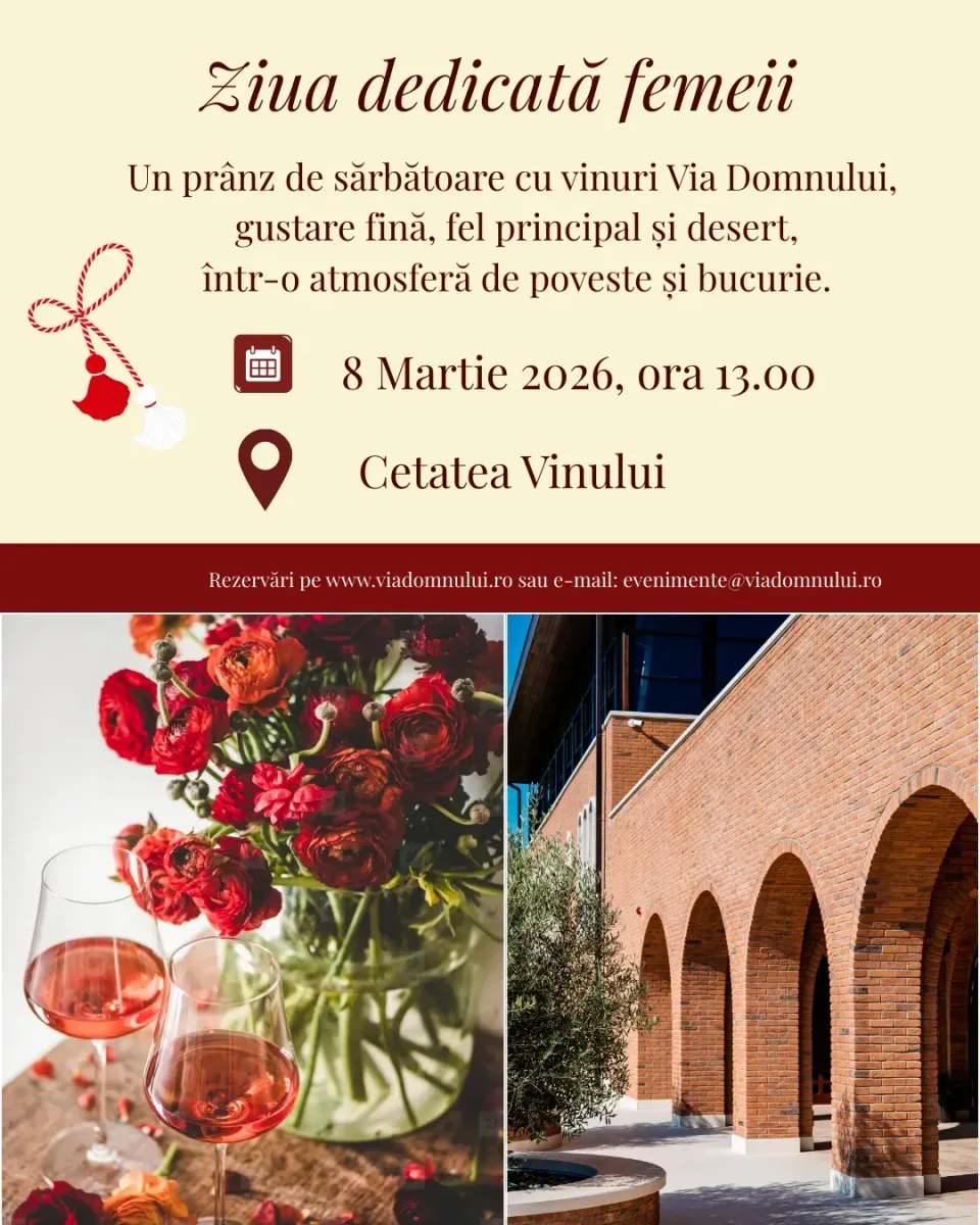 Via Domnului Ziua dedicată femeii set cadou vin dulce