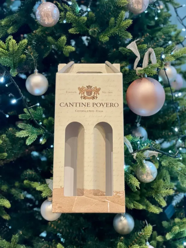 Cantine Povero cutie cadou 2 sticle carton litografiat