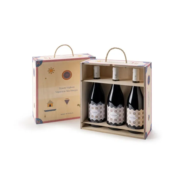 Tenuta Viglione Maioliche Box 3 vinuri roșii 3x750ml Puglia