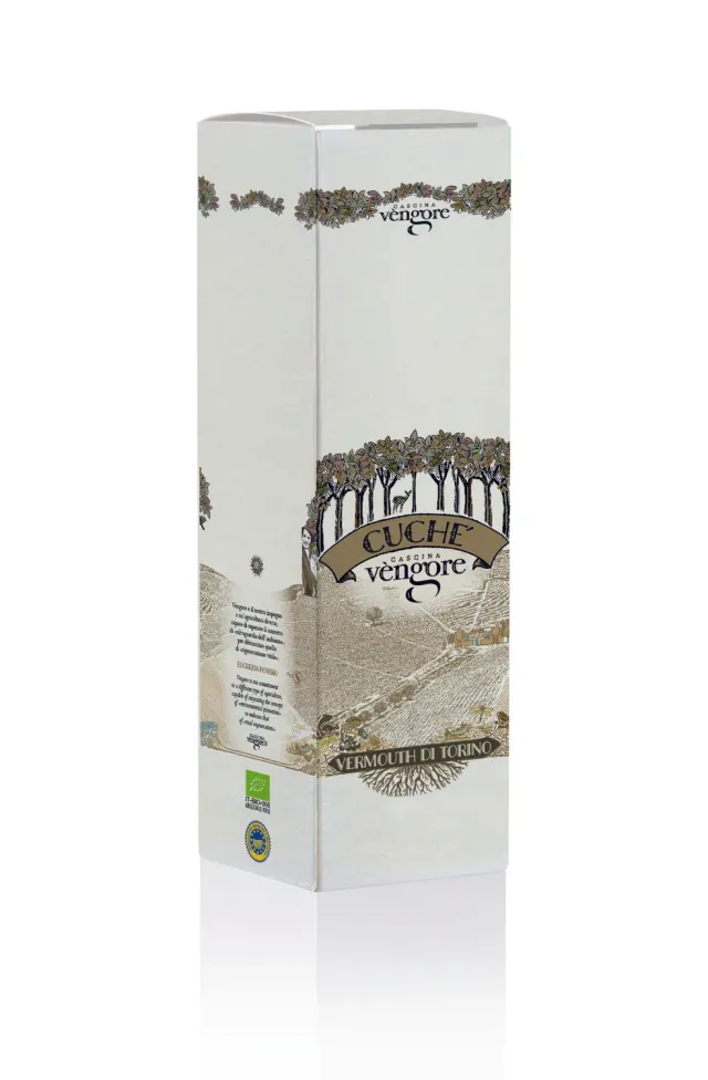 Cantine Povero Cuché Vermut Roșu Bio 0,75L cu cutie pelin