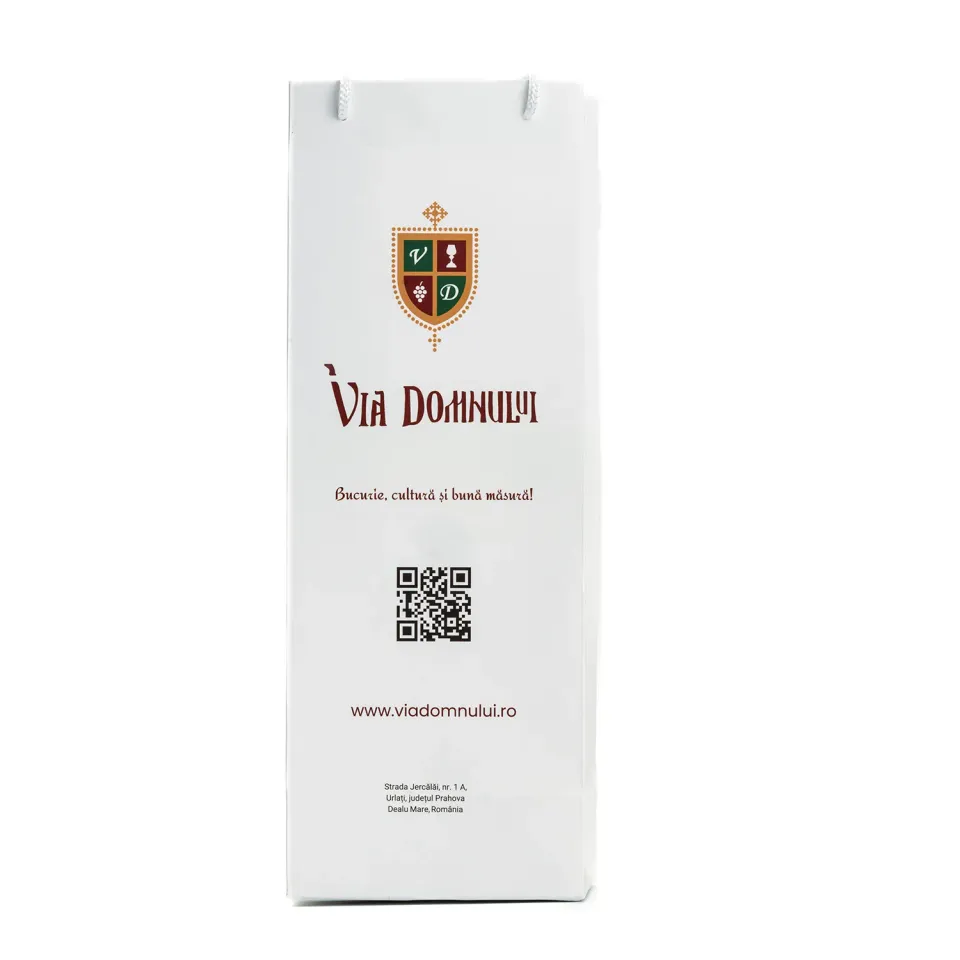 Via Domnului pungă cadou mată cu șnur textil