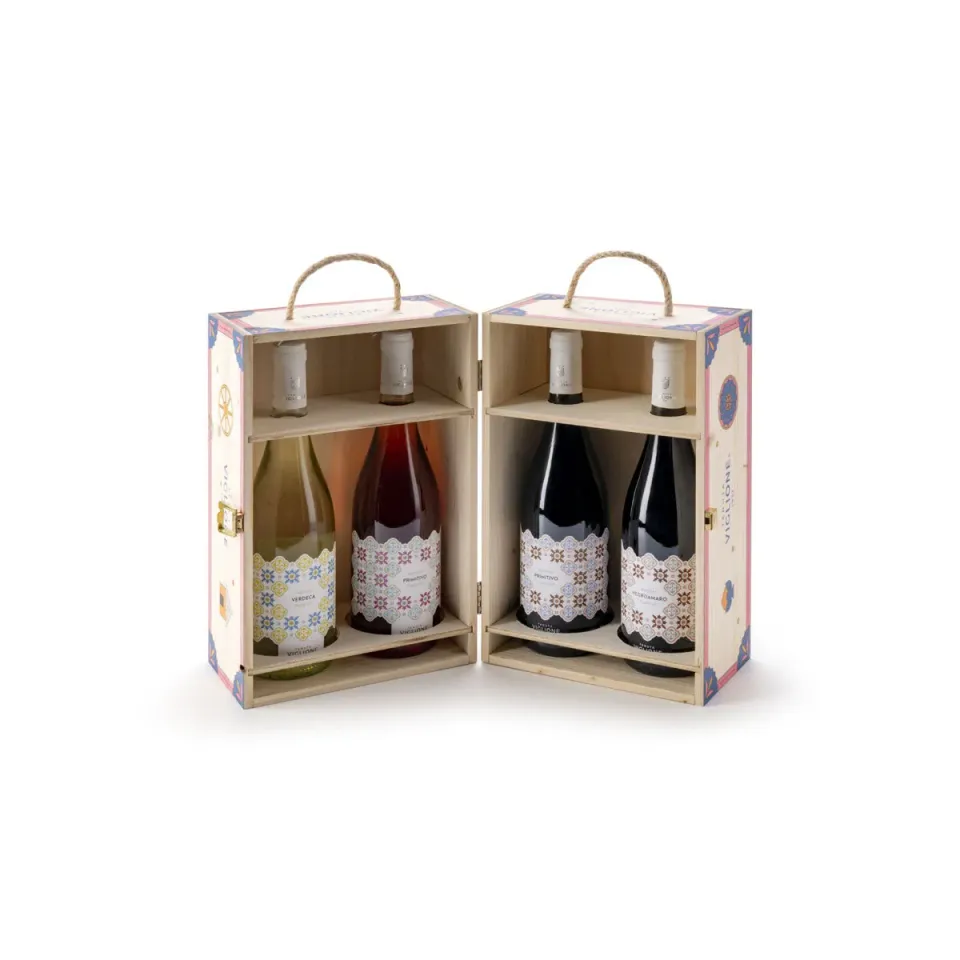 Tenuta Viglione 1937 Maioliche set 4 vinuri puglieze cadou