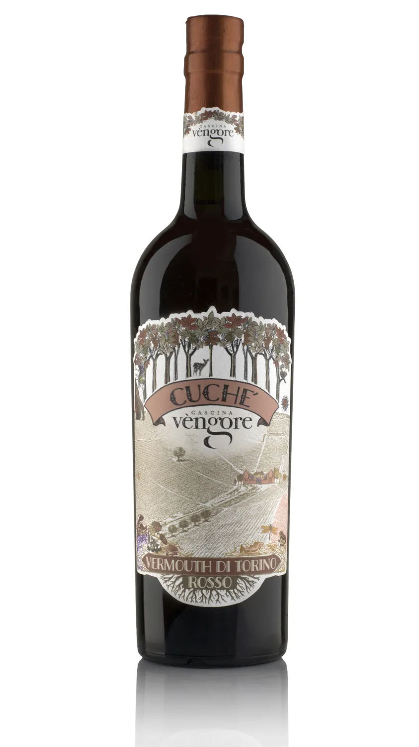 Cantine Povero Cuché Vermut Roșu Bio 0,75L cu cutie pelin