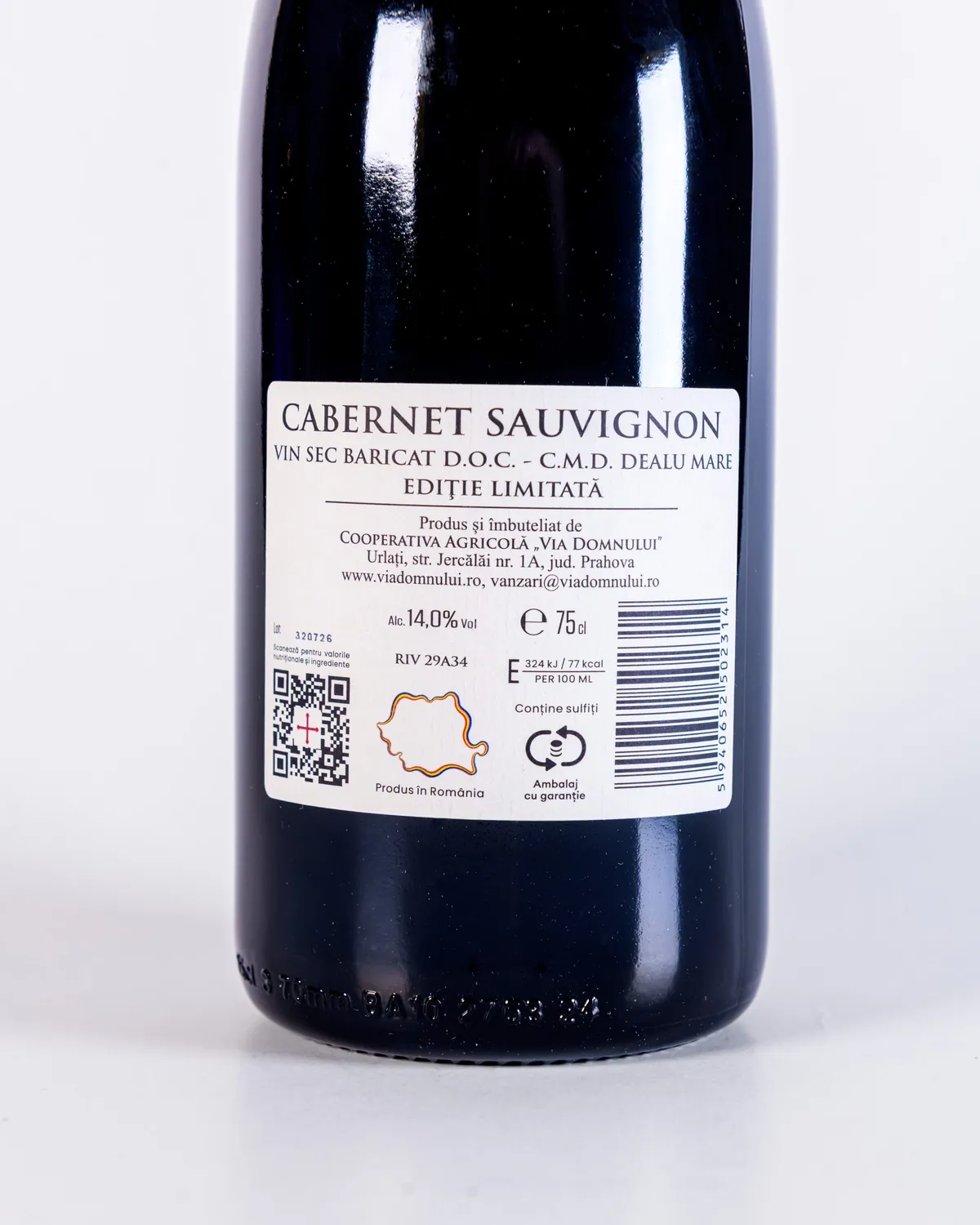 Via Domnului Cabernet Sauvignon DOC Sec Baricat Ediție Limitată 2023 vin roșu