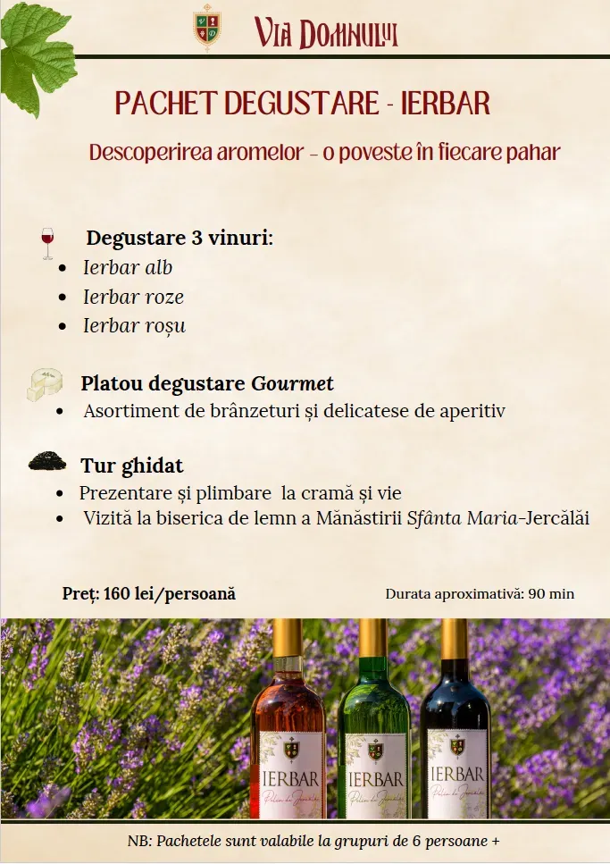 Via Domnului Ierbar pachet degustare vin cadou
